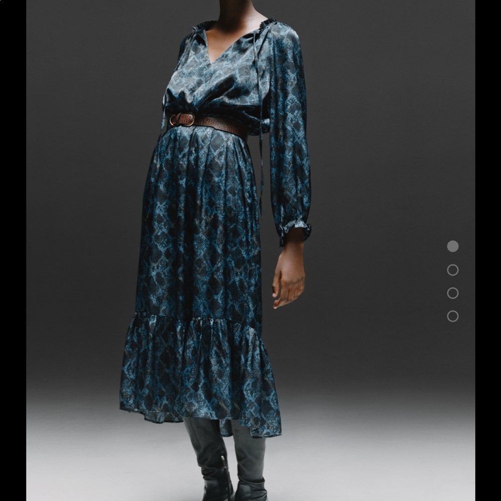 Zara snake printed midi dress